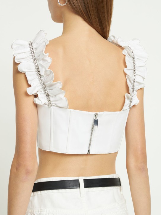 Area: Bustier aus Baumwollpopeline mit Rüschen