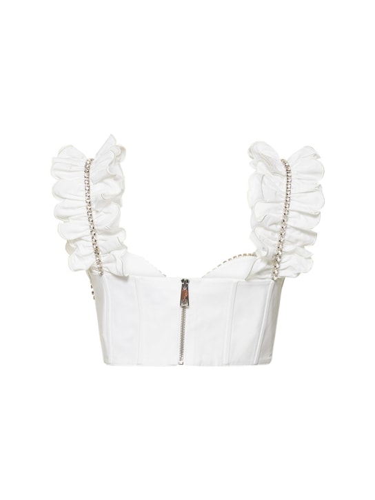 Area: Bustier aus Baumwollpopeline mit Rüschen