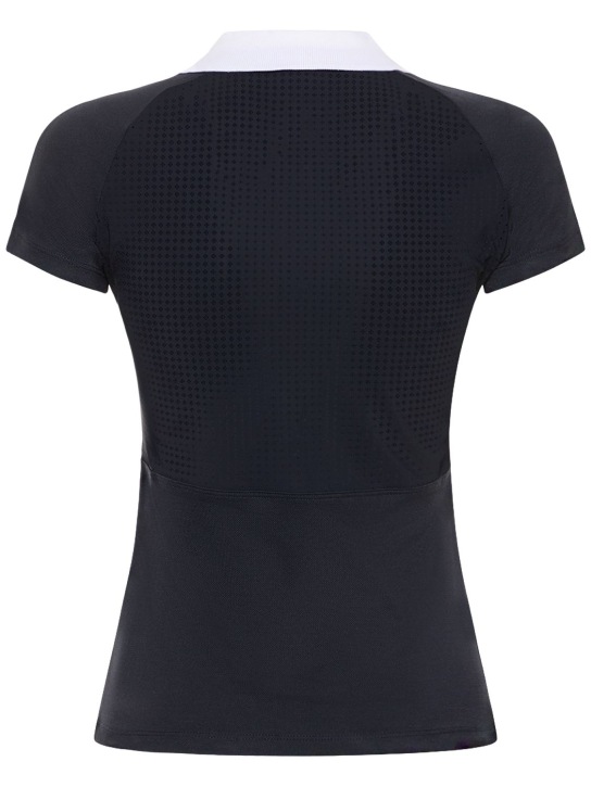 L'etoile Sport: Polo in mesh con zip