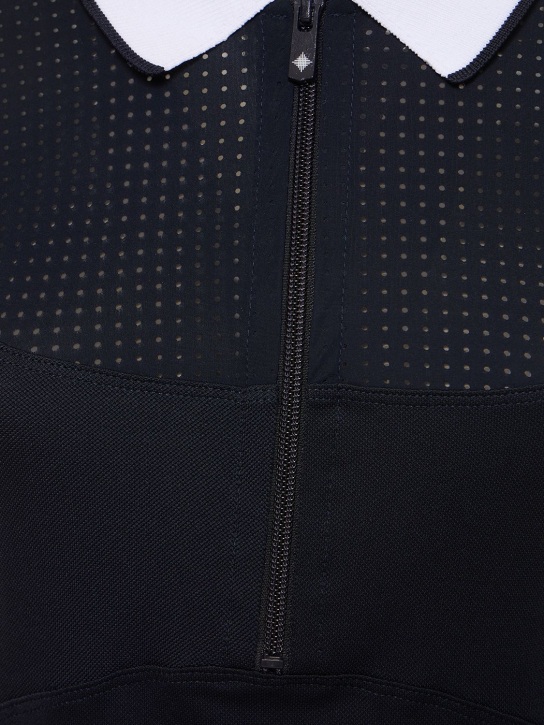L'etoile Sport: Polo in mesh con zip
