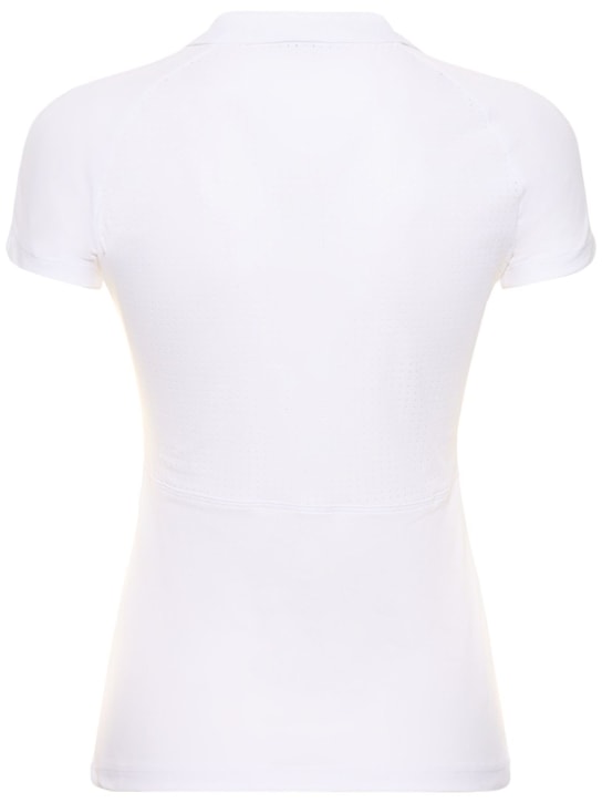 L'etoile Sport: Mesh zip performance polo