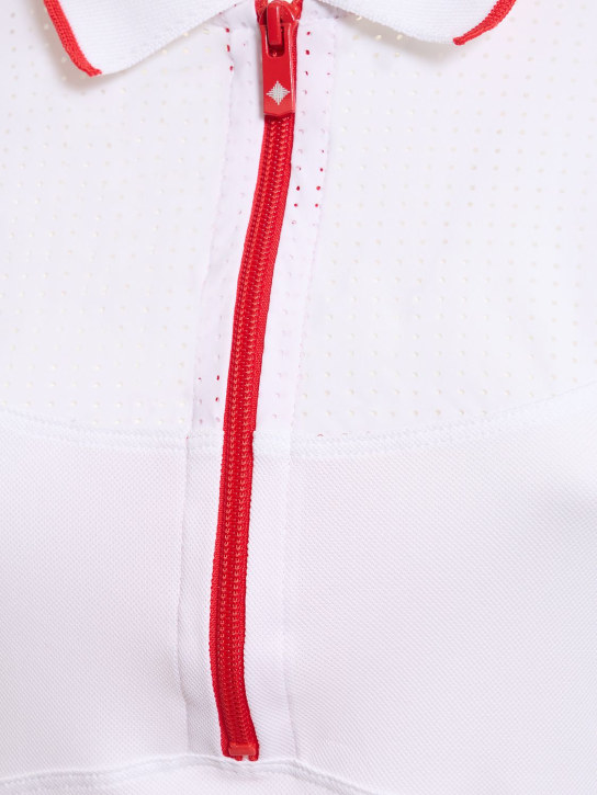 L'etoile Sport: Mesh zip performance polo