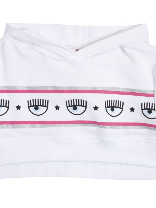 Chiara Ferragni - Logo print cotton cropped sweatshirt