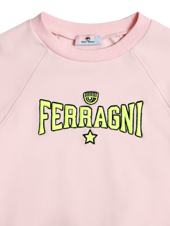 Chiara Ferragni - Embroidered logo cotton sweatshirt