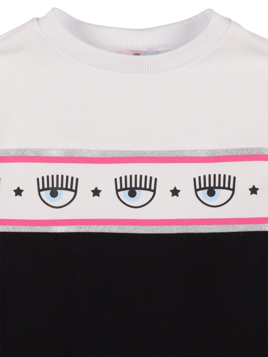 Chiara Ferragni - KLEID AUS BAUMWOLLMISCHFLEECE MIT LOGO