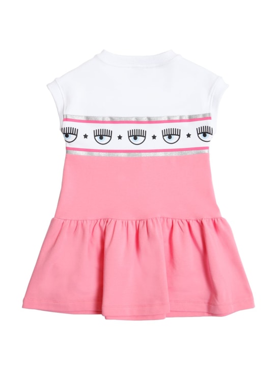 Chiara Ferragni: Robe en jersey de coton mélangé imprimé logo