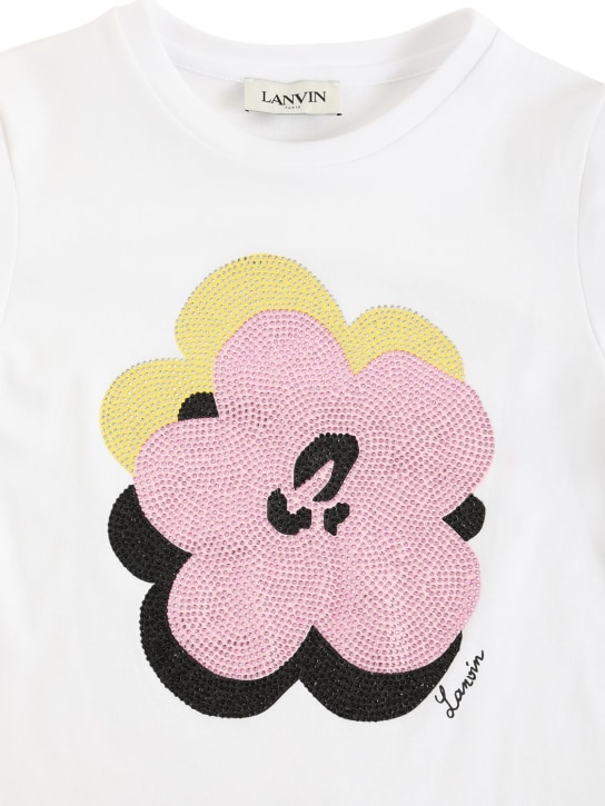 Lanvin: T-shirt en jersey de coton embelli