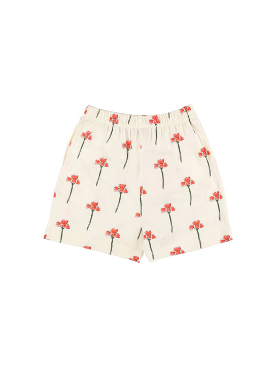 The Animals Observatory: Carnations print cotton jersey shorts