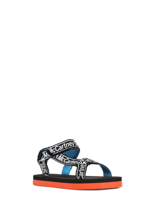 Stella McCartney Kids: SANDALETTEN AUS TECHNOSTOFF MIT LOGO