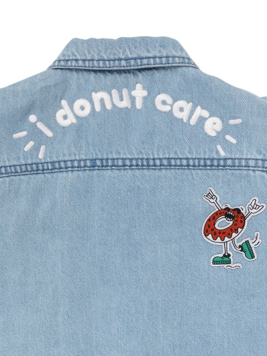 Stella McCartney Kids: Gilet in denim di cotone organico con patch