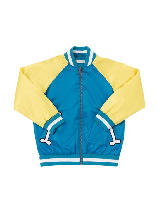 Stella McCartney Kids - BOMBERJACKE AUS RECYCELTEM SATIN MIT STICKEREI