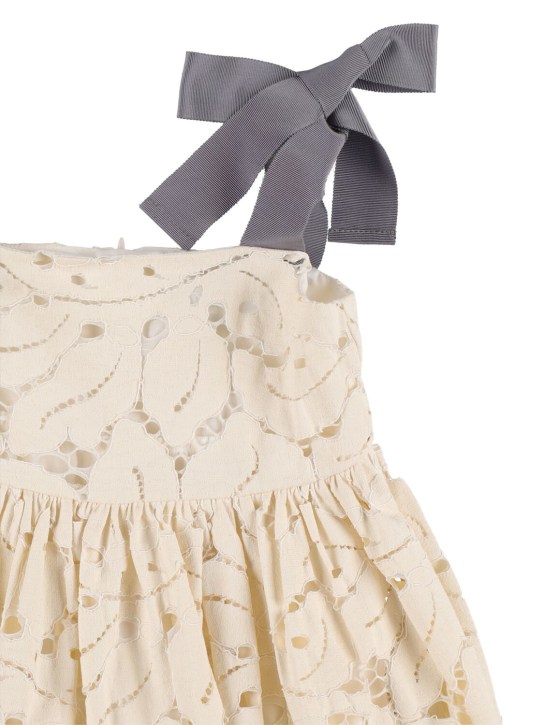Unlabel: Vestito in pizzo di cotone con ricami