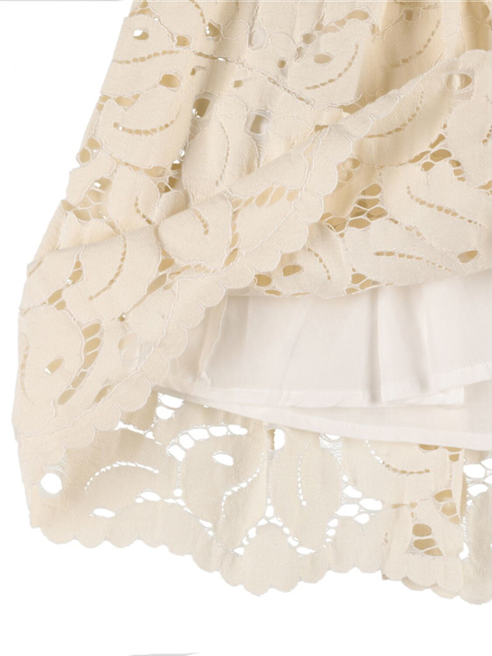 Unlabel: Vestito in pizzo di cotone con ricami