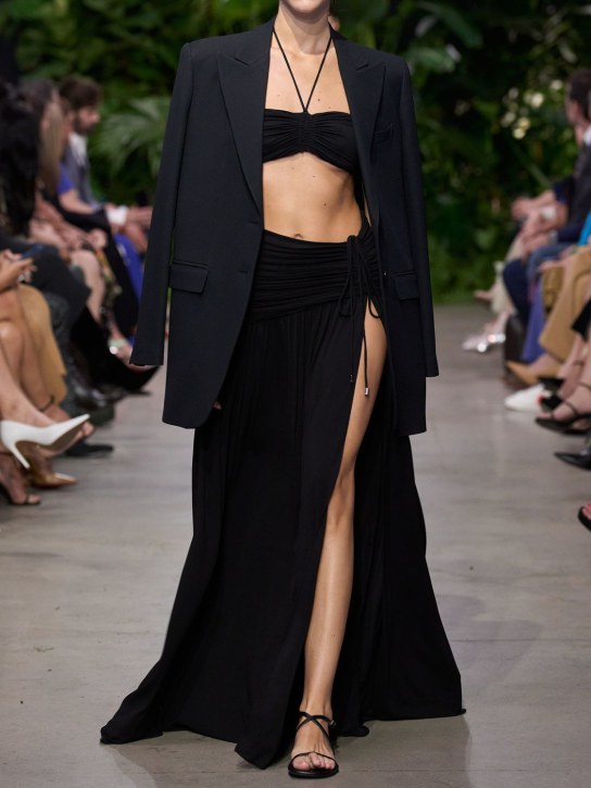 Michael Kors Collection: Stretch jersey self-tie bandeau top