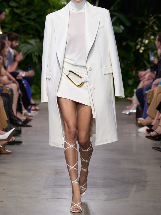 Michael Kors Collection: Abrigo largo de algodón y lino