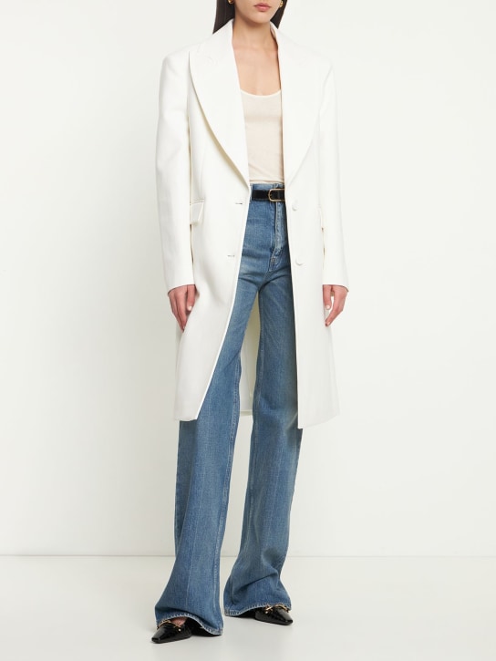 Michael Kors Collection: Abrigo largo de algodón y lino
