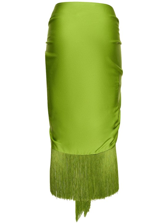 Michael Kors Collection: Gonna midi con frange