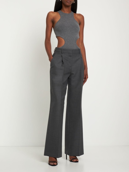 Michael Kors Collection - Ribbed cashmere jersey cutout body