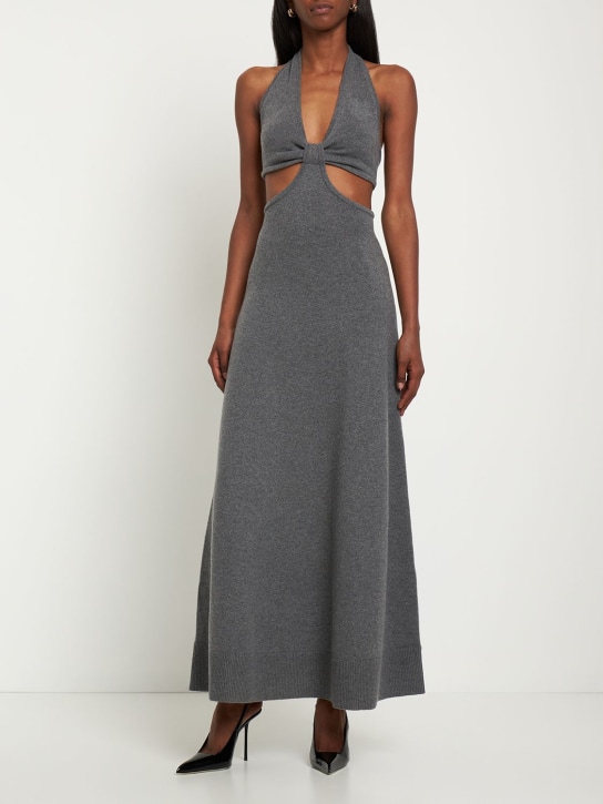Michael Kors Collection: Cashmere knit long cutout dress