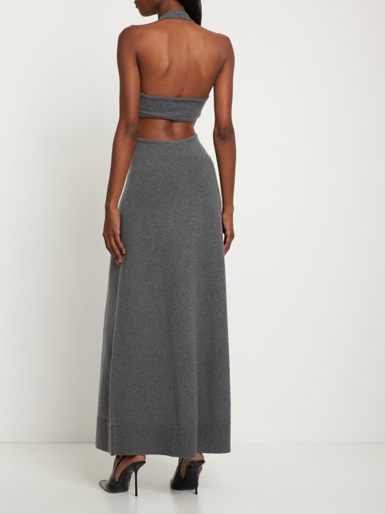 Michael Kors Collection: Cashmere knit long cutout dress
