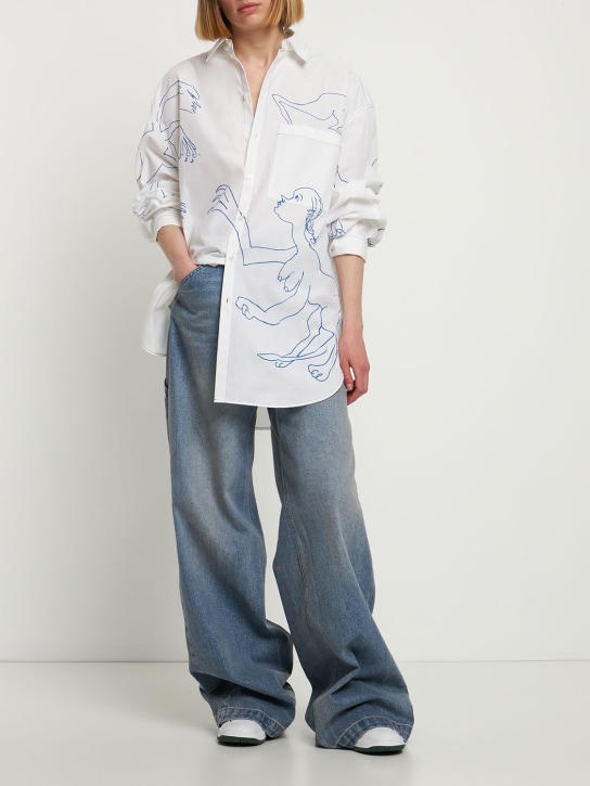Gauchere - Chemise oversize en popeline de coton imprimé