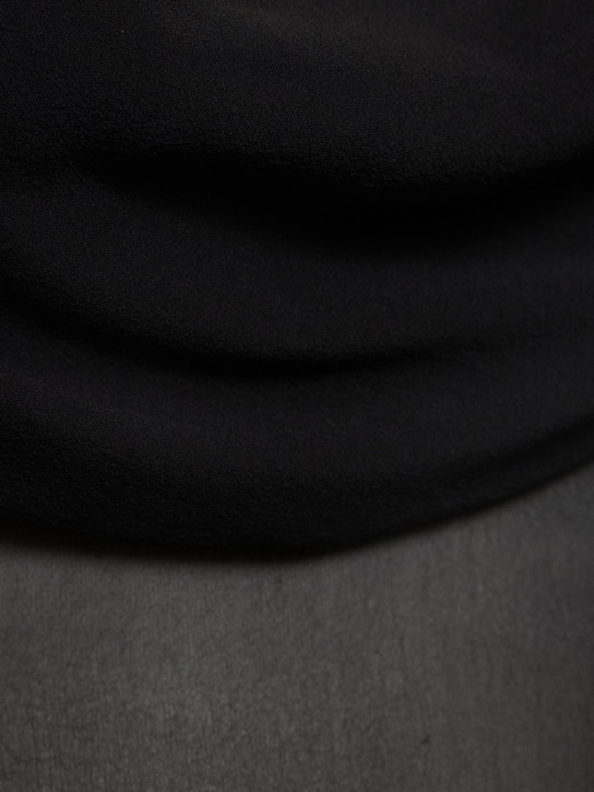 Alessandra Rich: Vestito in seta georgette con strascico