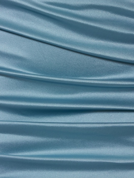 Alessandra Rich: Jupe courte asymétrique en satin de soie
