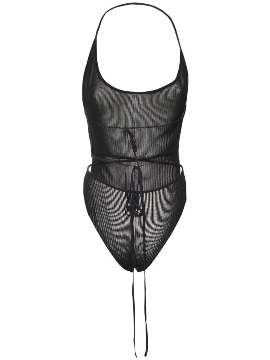 Petar Petrov: Viscose knit halter neck bodysuit