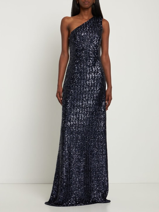 Michael Kors Collection - Vestito monospalla in jersey con paillettes