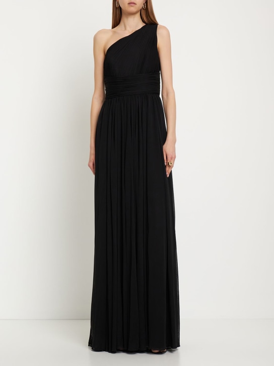 Michael Kors Collection: One-shoulder viscose chiffon dress