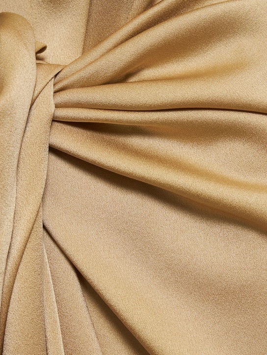 Michael Kors Collection: MIDIKLEID AUS TECHNOSTOFF MIT KNOTEN
