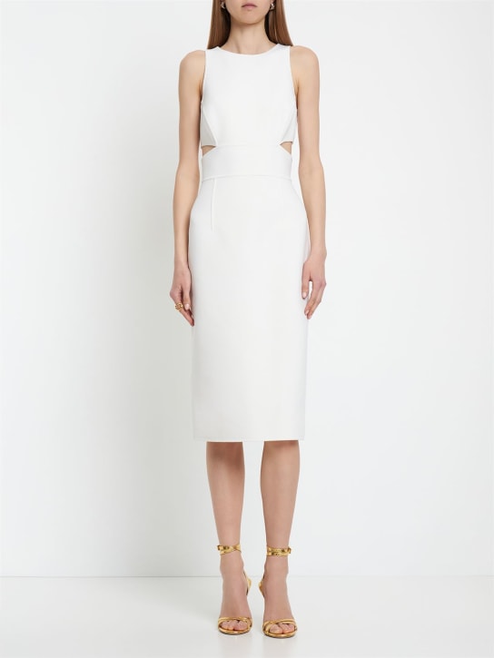 Michael Kors Collection - Vestito midi in crepe di misto lana