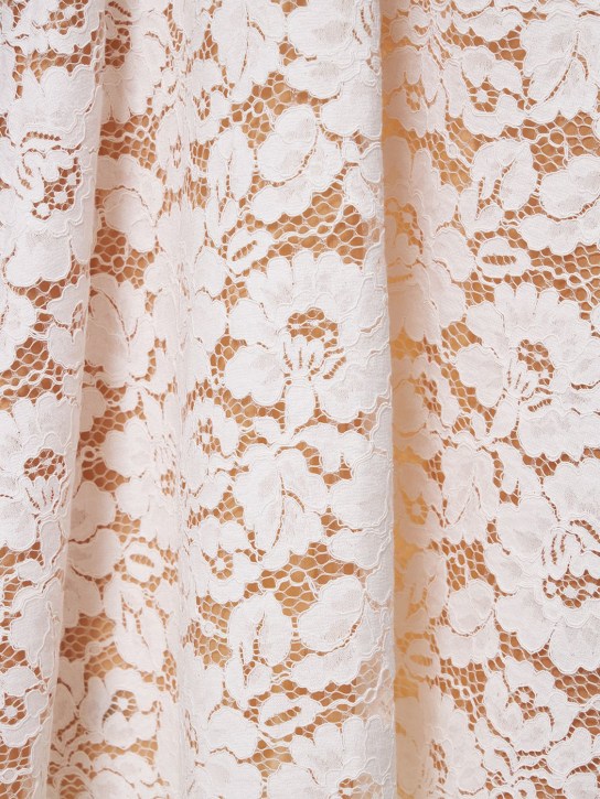 Michael Kors Collection: Cotton blend floral lace midi dress
