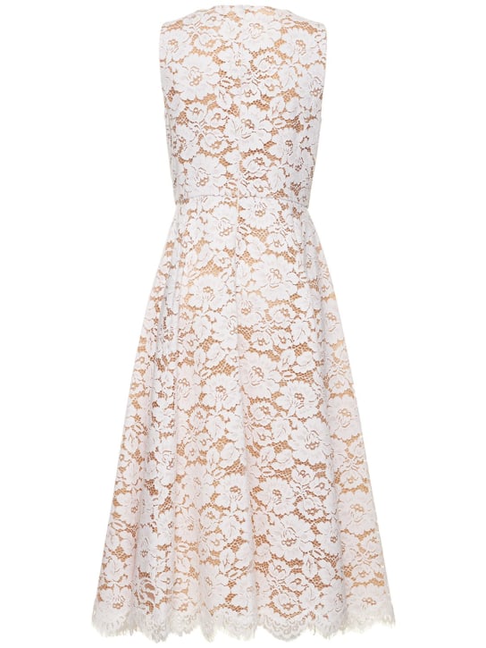 Michael Kors Collection: Cotton blend floral lace midi dress
