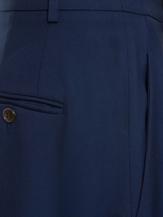Michael Kors Collection: Pantaloni larghi in gabardina di lana
