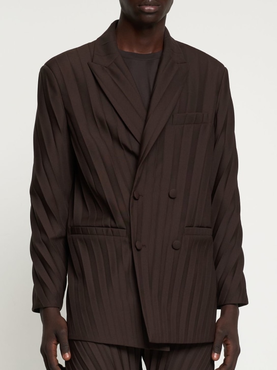 Valentino: Veste plissée à double boutonnage