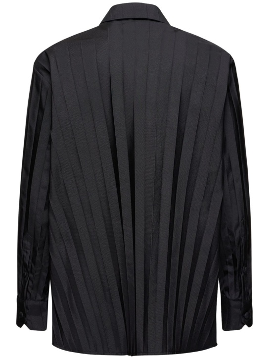 Valentino: Camisa plissè texturizada de manga larga