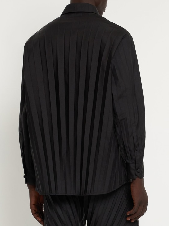 Valentino: Camisa plissè texturizada de manga larga