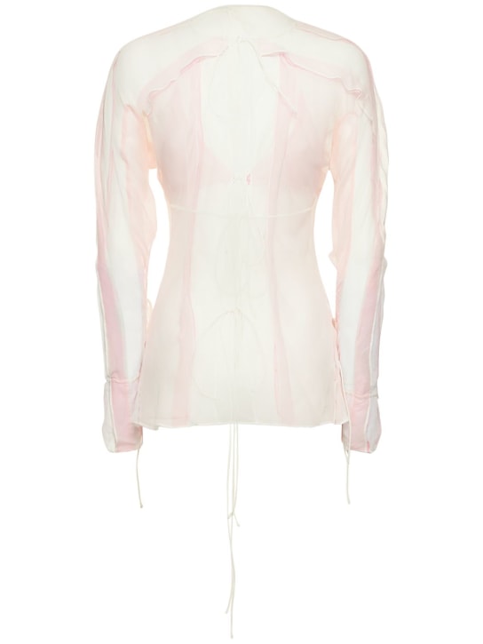 Christopher Esber: Blouse & soutien-gorge en mousseline de soie