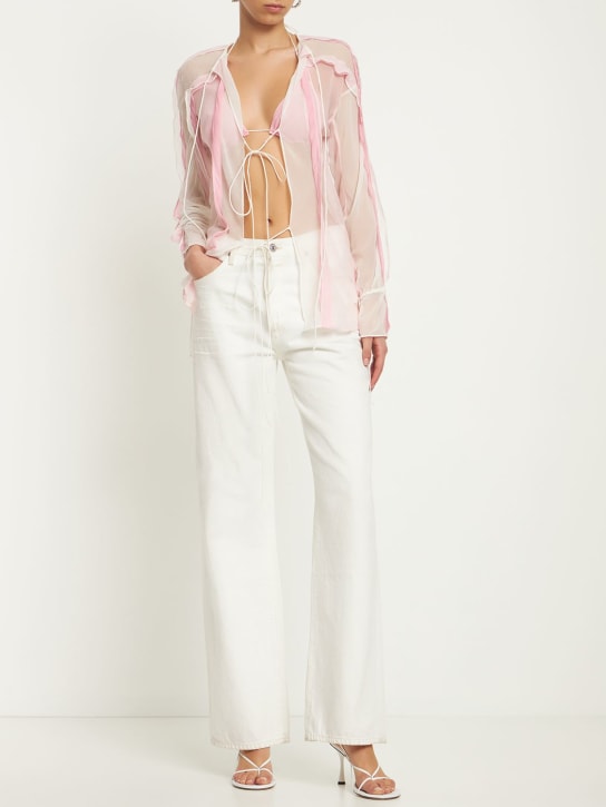 Christopher Esber - Blouse & soutien-gorge en mousseline de soie