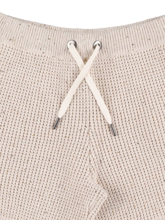 Brunello Cucinelli: Shorts in cotone con impunture