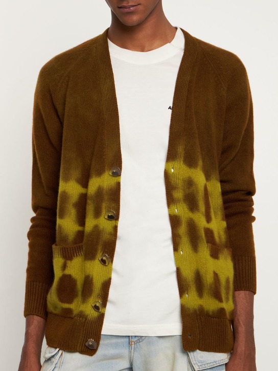 The Elder Statesman: Cardigan in maglia di cashmere tie dye
