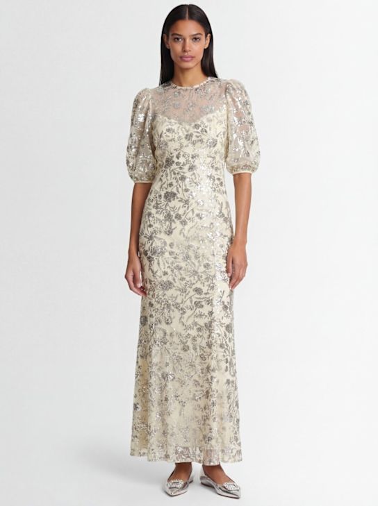 Self-portrait - Vestido midi con lentejuelas