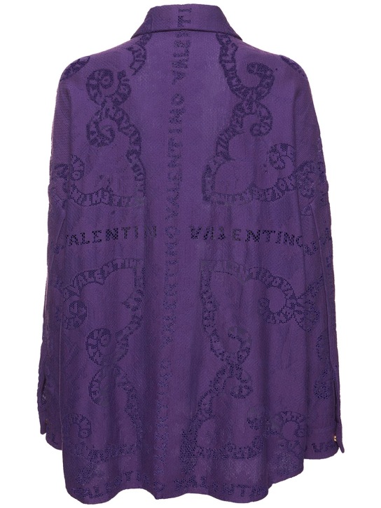 Valentino: Camicia oversize in guipure di cotone