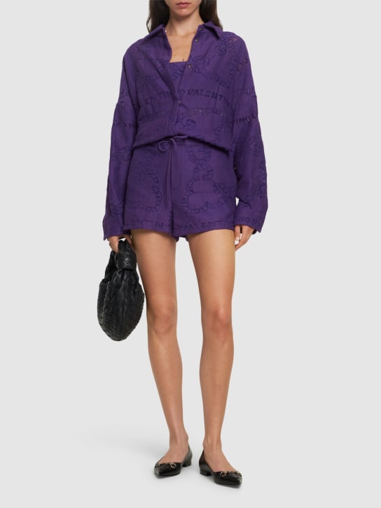 Valentino - Cotton guipure lace oversize shirt