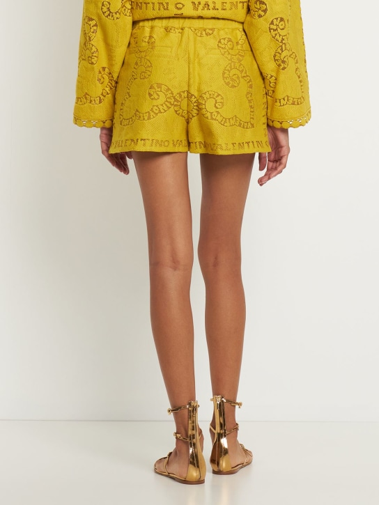 Valentino: Short en dentelle guipure de coton