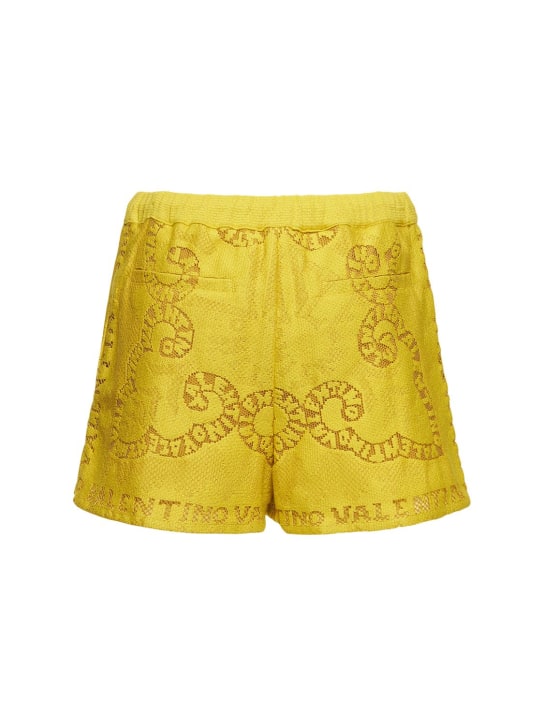 Valentino: Short en dentelle guipure de coton