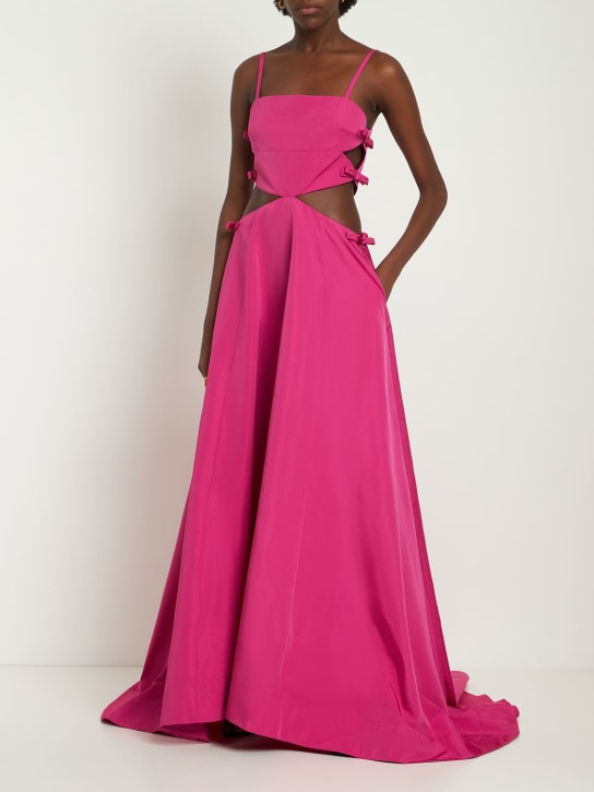 Valentino - Micro faille bow cutout gown