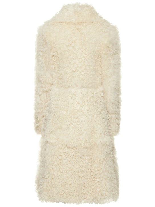 Jil Sander: Manteau long en laine d'agneau