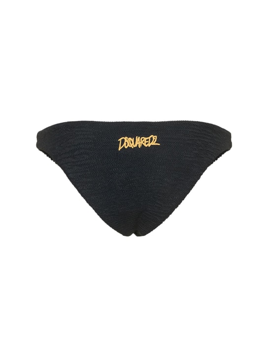 Dsquared2: Wrinkled back logo bikini bottom